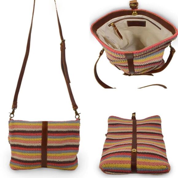 Anabaglish Colorful Knit Fold Over Crossbody - Picture 3 of 10